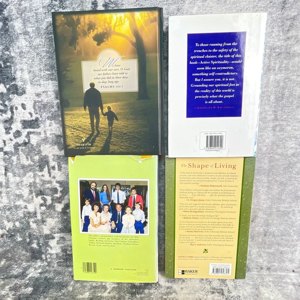 Christian 4 Book Lot Charles Swindoll Active Spirituality Gigi Graham